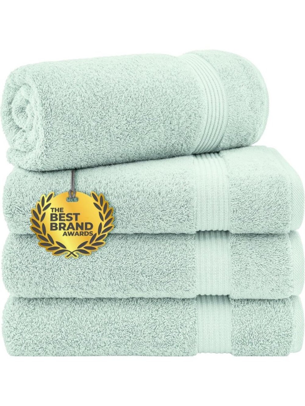 Soft Absorbent 100% Cotton Turkish Towel Set - Quick Dry, 4 Piece Bath Towels